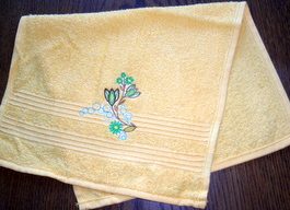 Ręczniki z haftem pomarańczowy 1